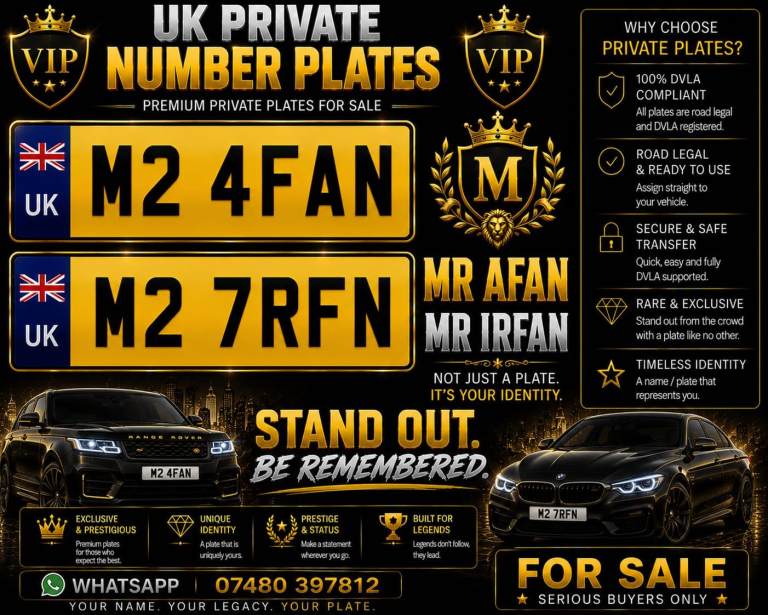 PRIVATE NUMBER PLATE MR AFAN IRFAN 