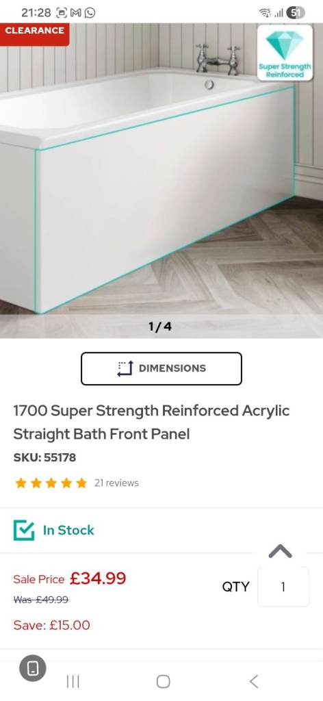 Bath panel new still in box