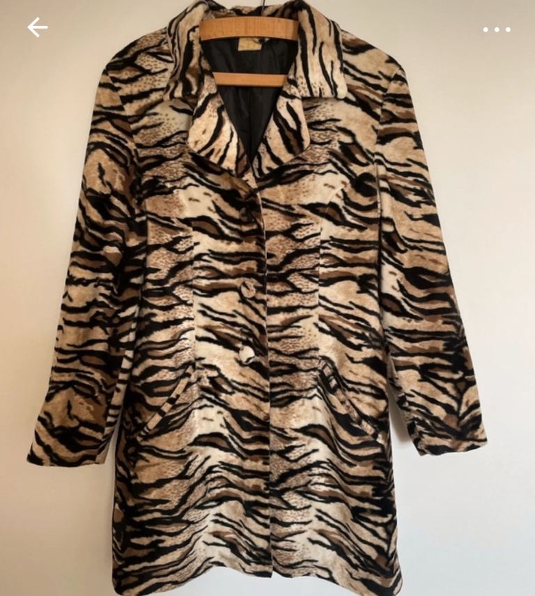Vintage zebra print coat
