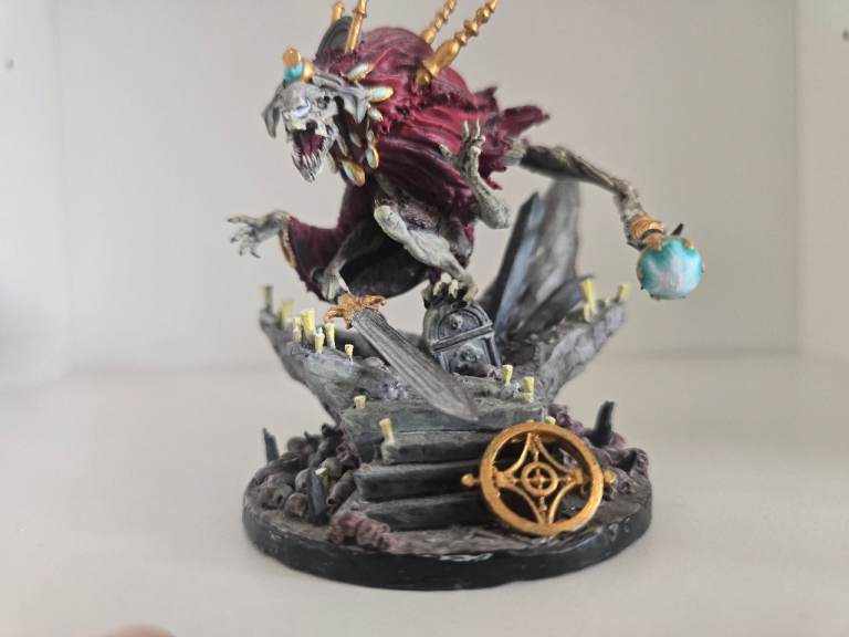 Hand Painted Undead Necromancer Boss Miniature – Display or Gaming