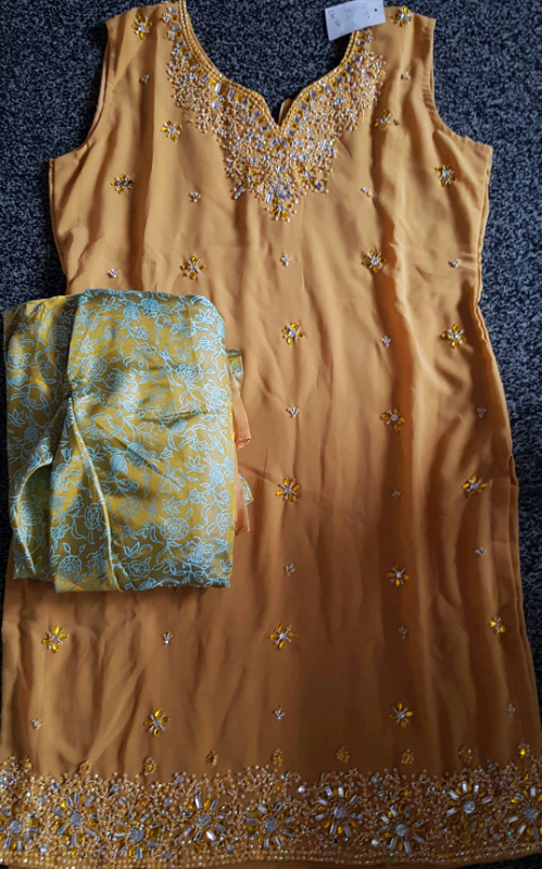 Mustard Salwar kameez