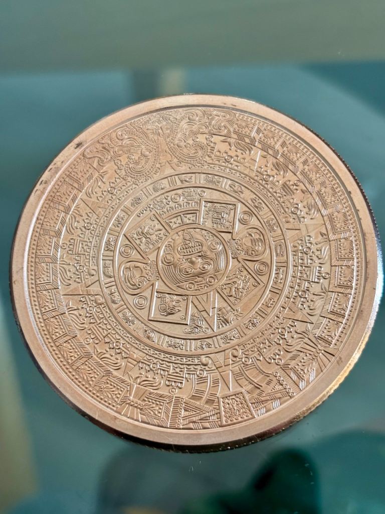 Large 5oz Golden State Mint Aztec Mayan Calendar .999 Coin Copper Round Size XL