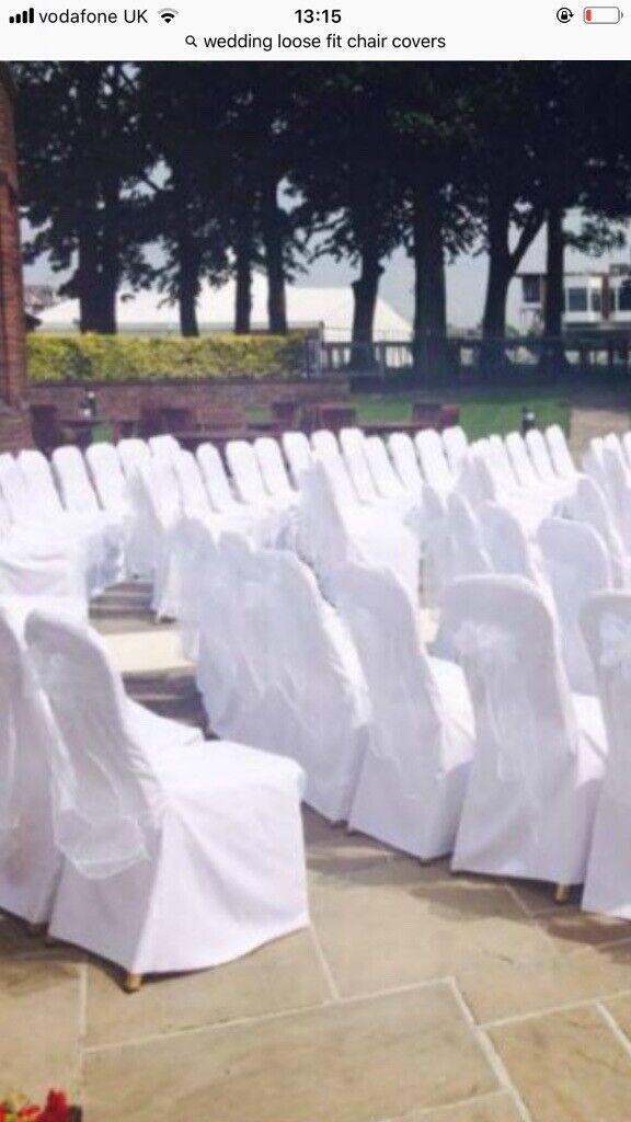 50 pieces White cotton chair cover for birthday party weddings events 