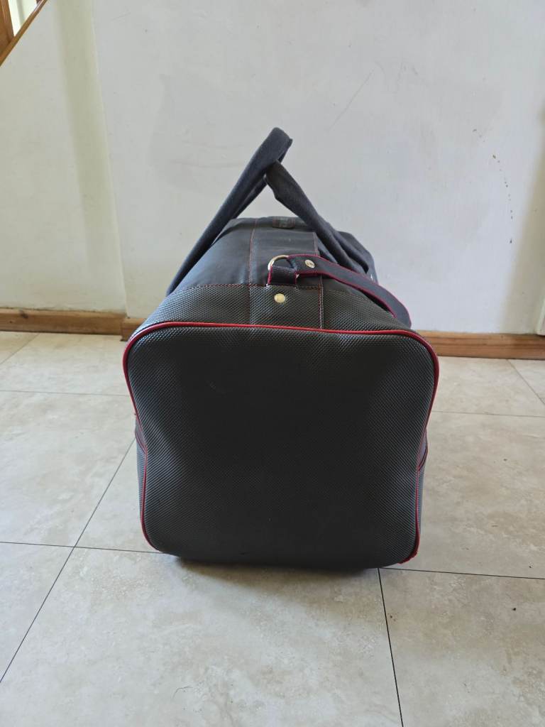 Vintage Samsonite Roll Top Duffle Bag Overnight Weekend Red/grey
