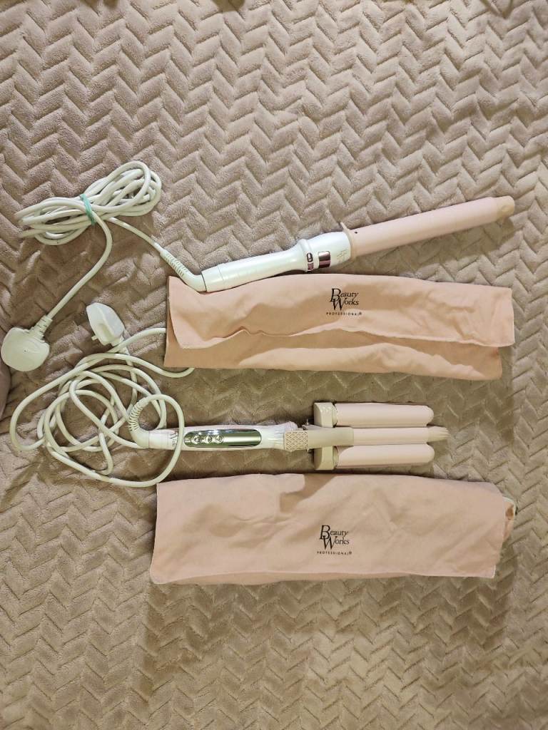 BeautyWorks Molly Mae Bundle Professional Hair Curler Wand and Waver Set