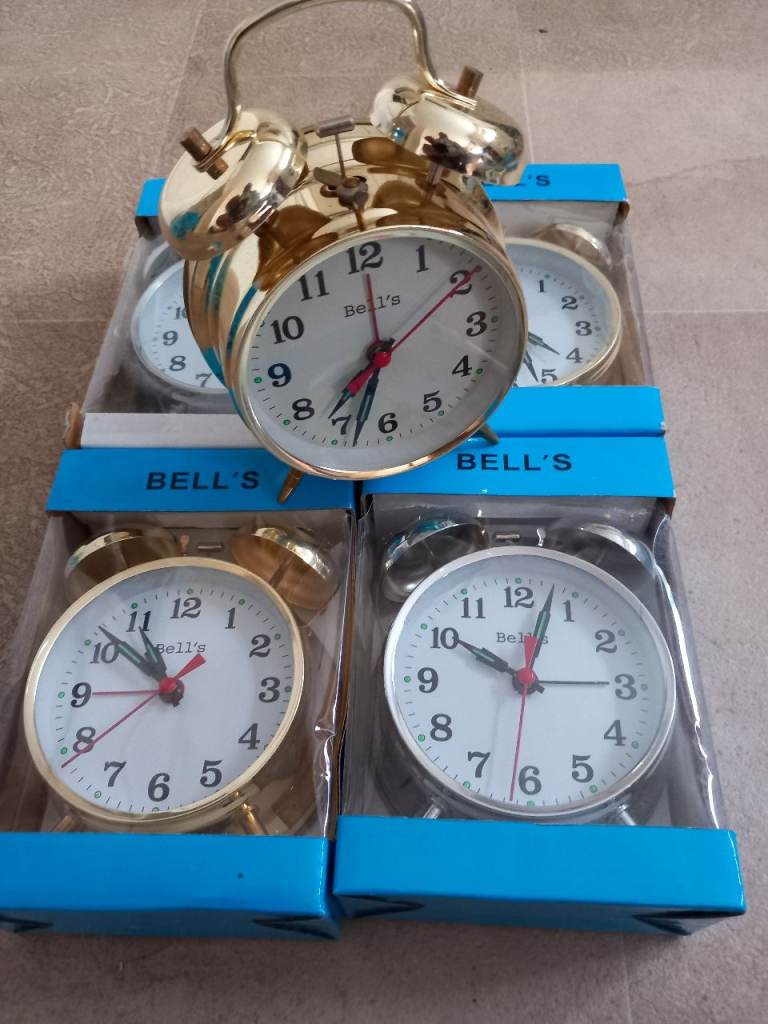 New double bell wind up clocks. 2 for £5
