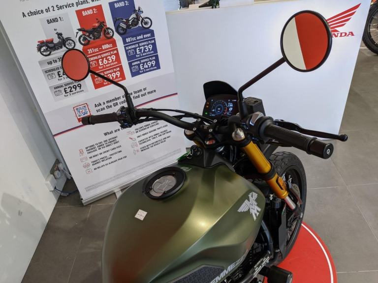 2024 MOTO MORINI SEIEMEZZO SCR 650 SCRAMBLER GREEN METALLIC LOW MILE SUPERB COND