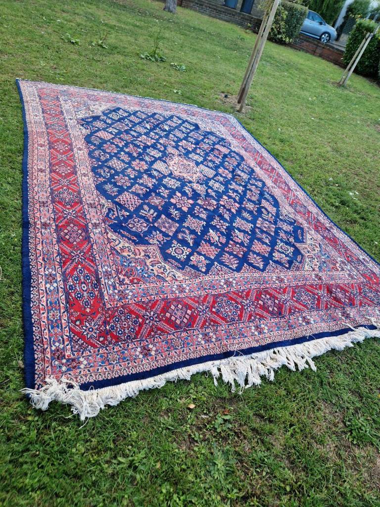  large handmade wool persian rug 