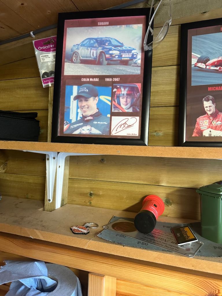 Colin McRae Framed Subaru Rally Print with Autograph