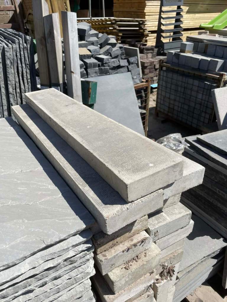 Reclaimed Concrete Edging Stones - 3ft x 6" x 2"