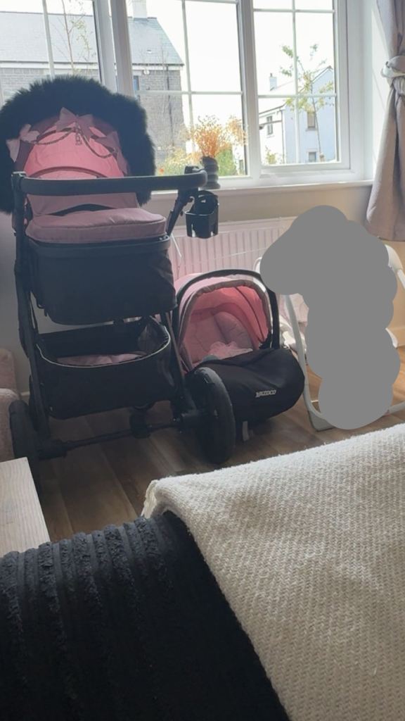 2-in-1 travel system with baby car seat 
