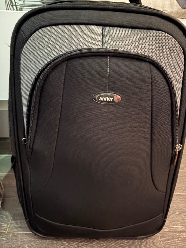 Antler Carry-On Suitcase – Black & Grey, Good Condition