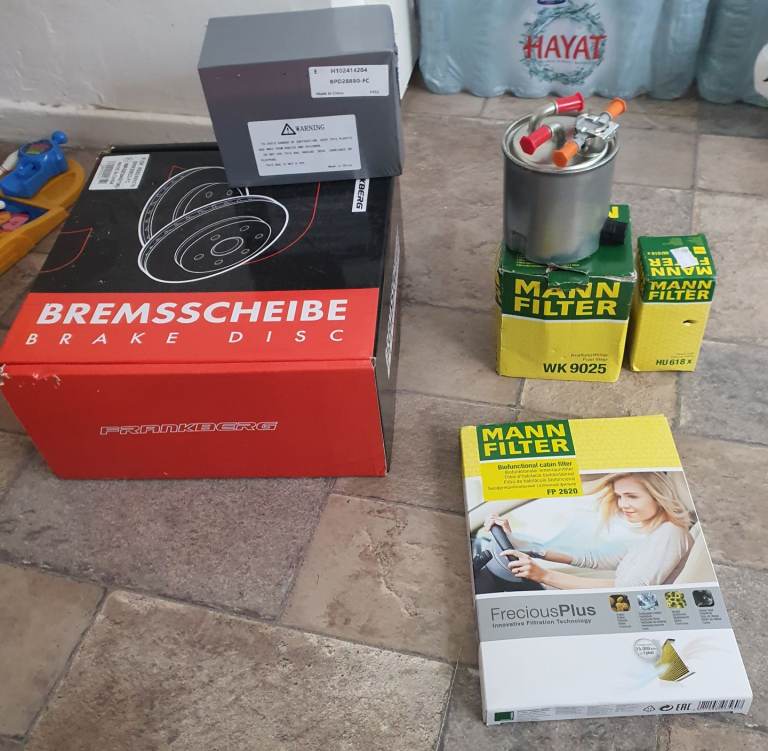 Rear Brake disk and pads, filters service kit