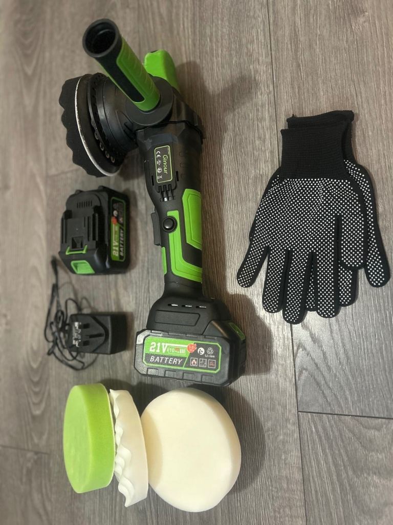 Ginour 21V Dual Action Cordless Polisher 900W 2x 3.0Ah Li-Ion Batteries