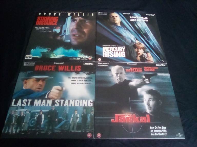 BRUCE WILLIS LASERDISC FILMS X 4 * BRAND NEW & FACTORY SEALED *