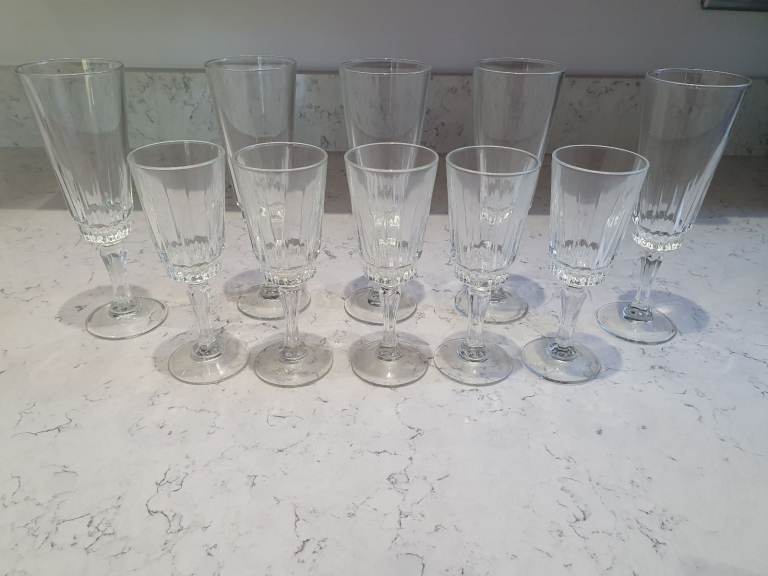 Cut crystal glasses