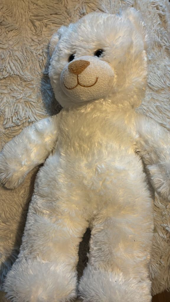 Build-A-Bear White Teddy Bear – Good Condition