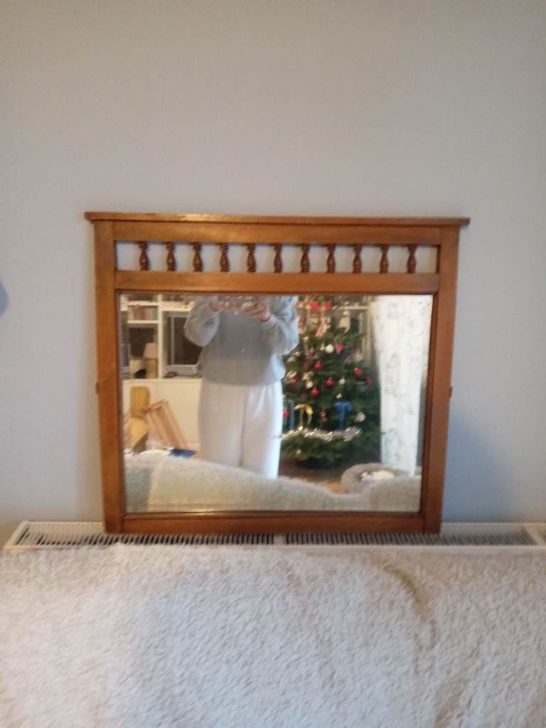 Wooden antique mirror 