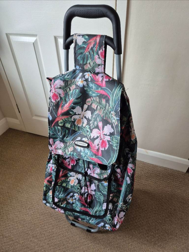 Rocklanks London ARIANA Shopping Trolley - floral design, in excellent condition
