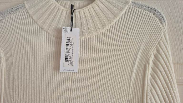 Karen Millen Ribbed Knit Maxi Dress - Cream, NEW WITH TAGS