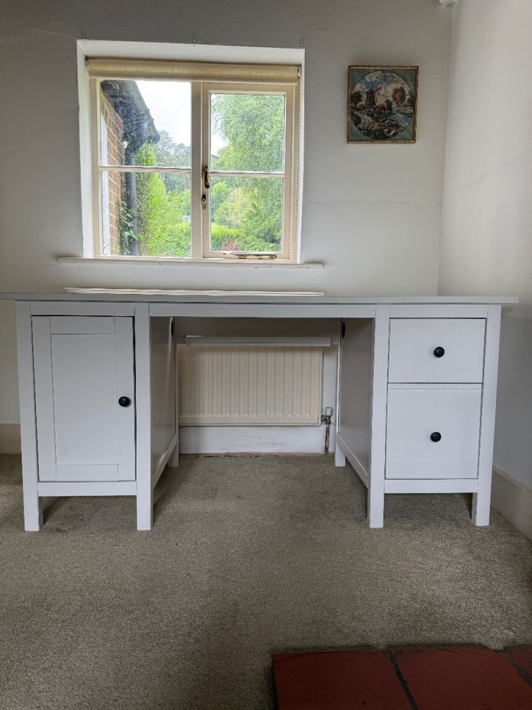 Ikea Hemnes white wooden desk