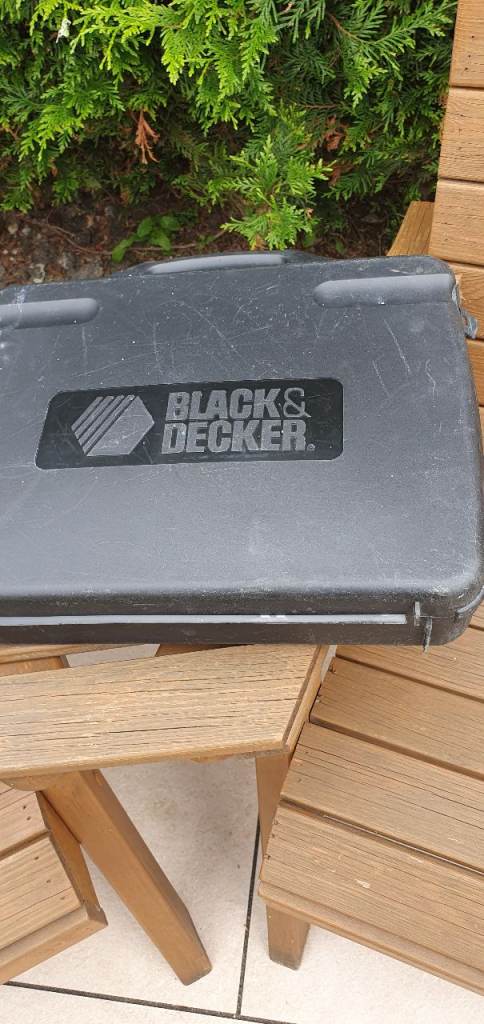 Black & Decker Power Drill with Case and Various Bits – Good Condition