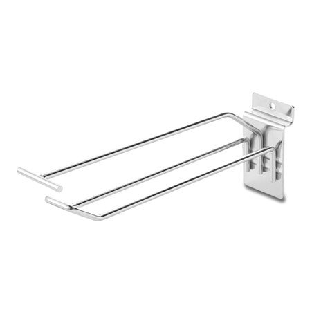 NEW 130mm looped euro hooks with ticket arm for slatwalls x 43