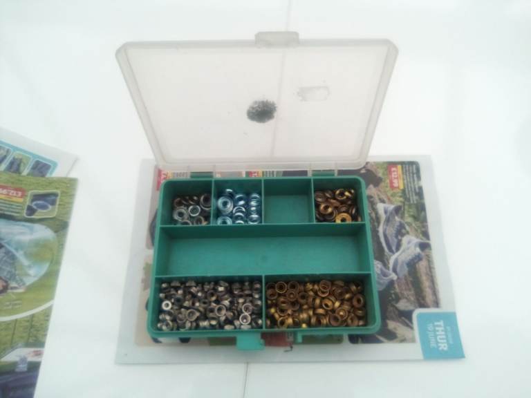 Strong small storage box, with contents. Tool box