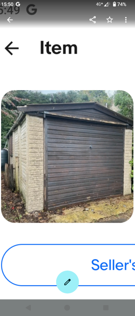 Prefab garage -ready dismantled 16x8