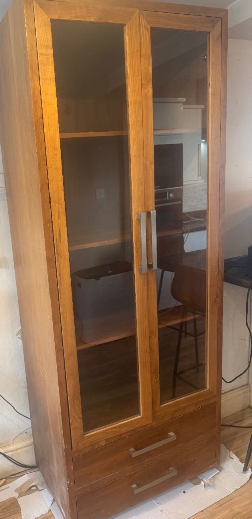 Solid Wood Display Cabinet / Glazed Storage Unit