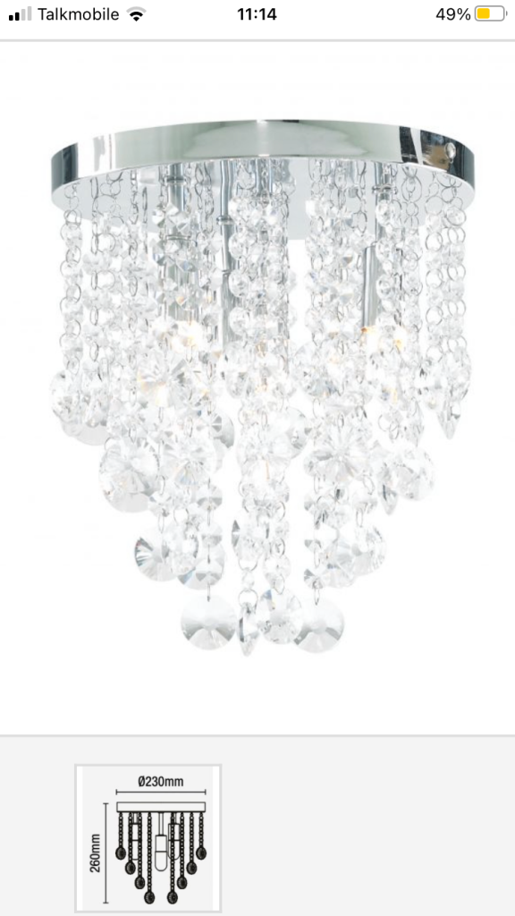 Bathroom flush ceiling light 