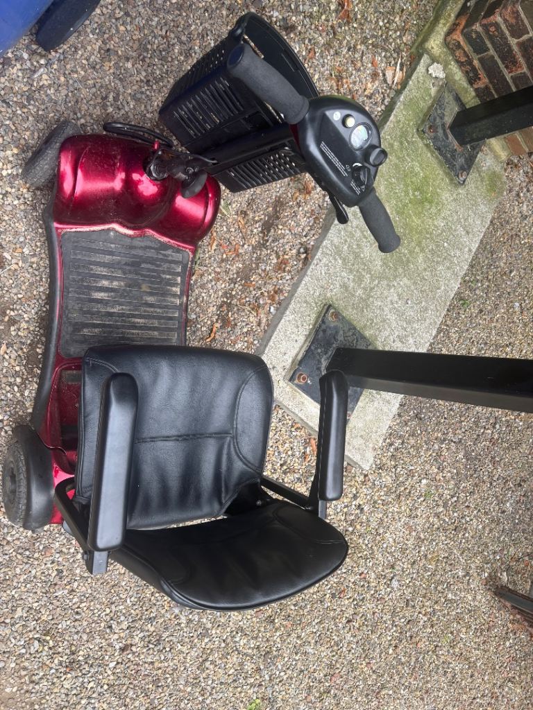 Red Mobility Scooter with Basket – Good Condition