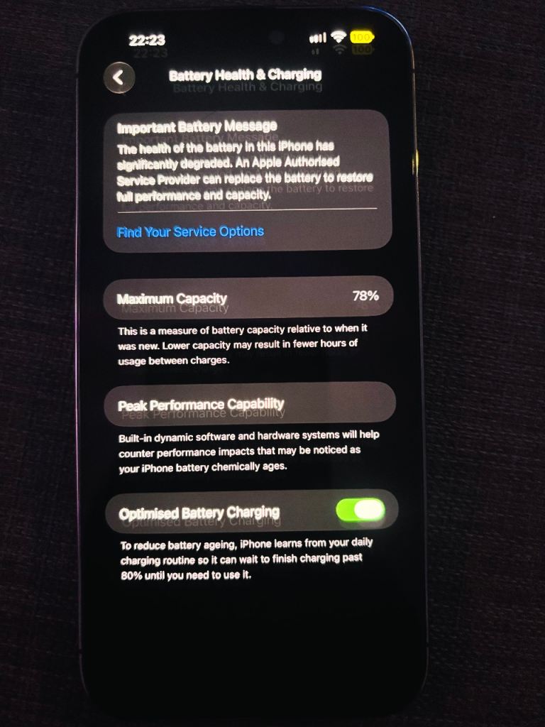 iPhone 14 Pro Max purple  - Fair Condition, 78% Battery Health