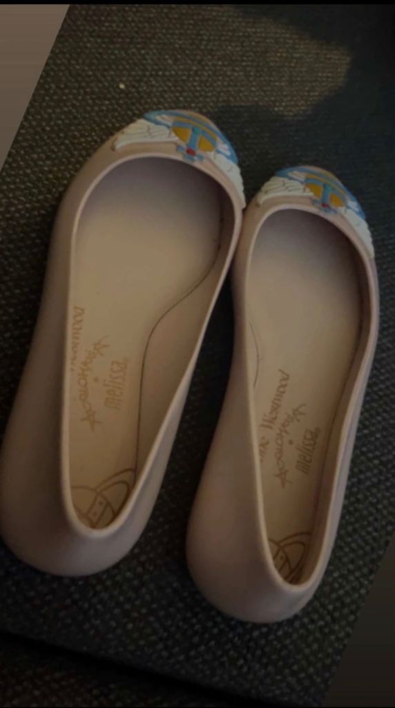 Vivienne Westwood Melissa Ballet Flats - Beige, Good Condition