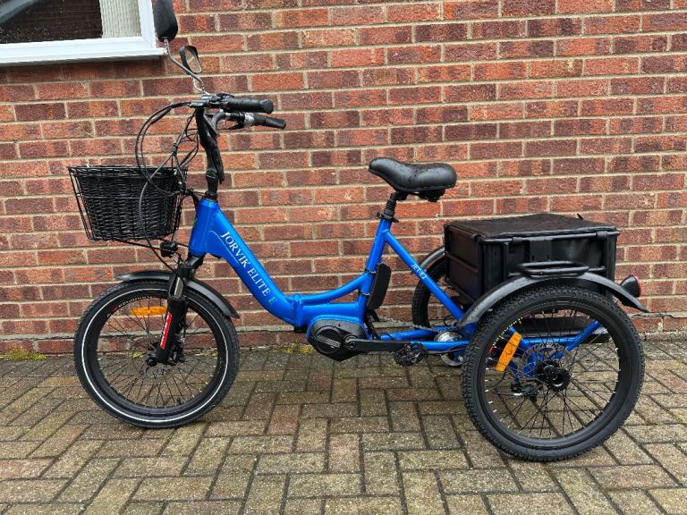 Jorvik Elite Mid-Drive Electric E Folding Tricycle JET-E2 20" -  Blue	