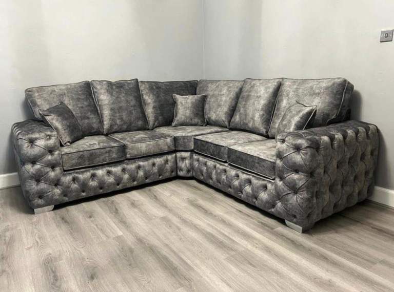 Ashton Chesterfield   3 2 Seater Sofa L Shape Sofa With Cushion 