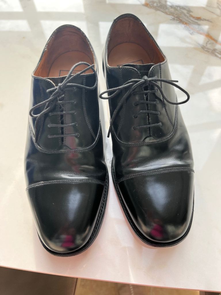 BARKER oxford men’s black shoes size 7.5