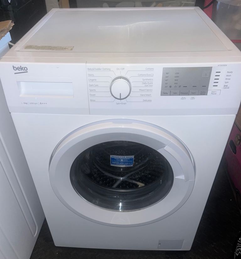 Washing Machine, 9kg, 1200 Spin, A++ Energy Rated, Beko WTG921B2W