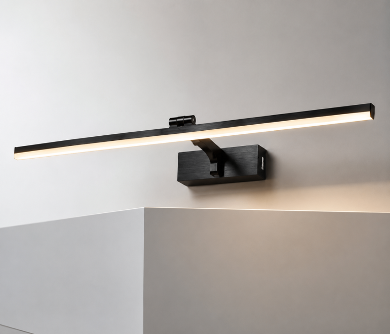 Modern LED Mirror Wall Light 80cm Black IP44 Bathroom Picture Lamp 3 Colour 16W