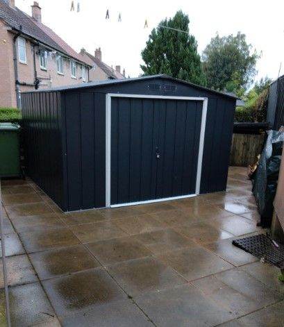 Heavy-Duty Galvanised Metal Garden Shed – Secure Weatherproof Outdoor Storage