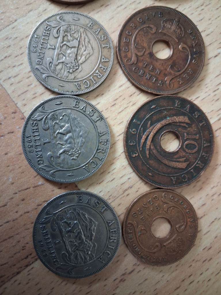 Vintage East Africa Coins – Collection of 8, Good Condition