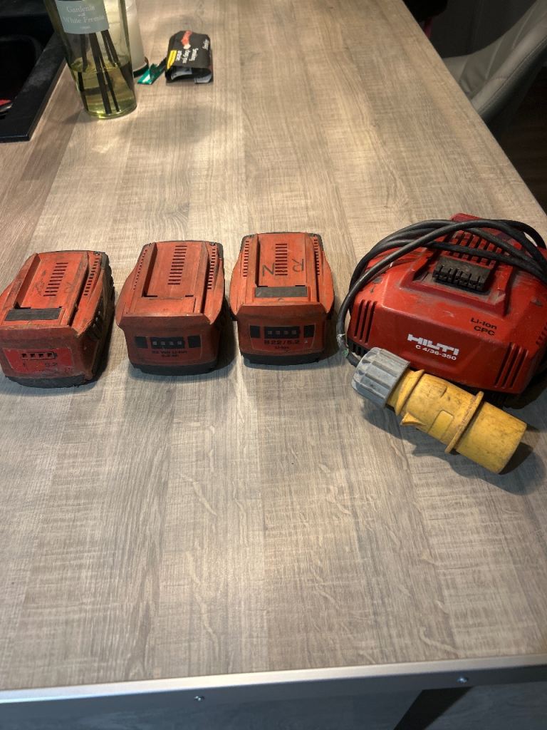 Hilti batteries spares or repairs 