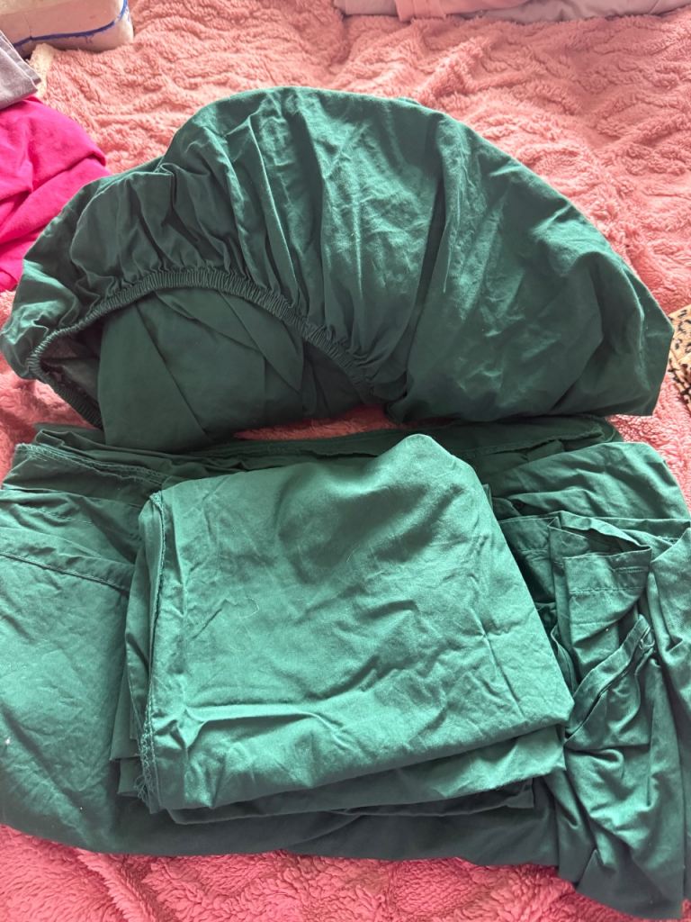 Green double duvet cover