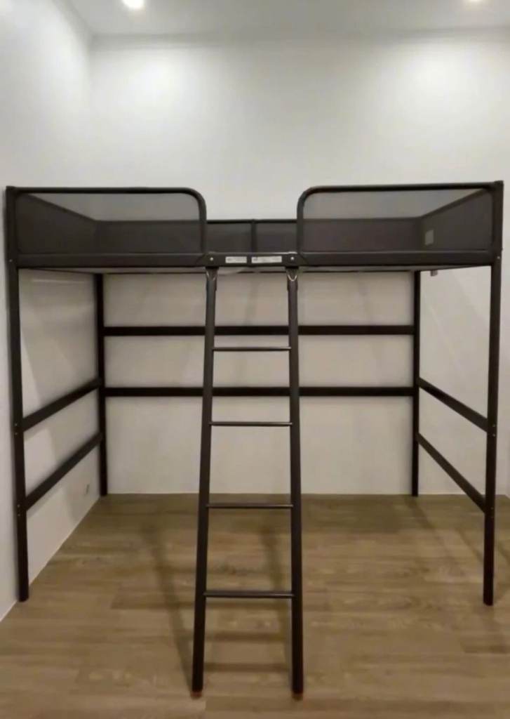 Ikea tuffing svarta desk loft bed 