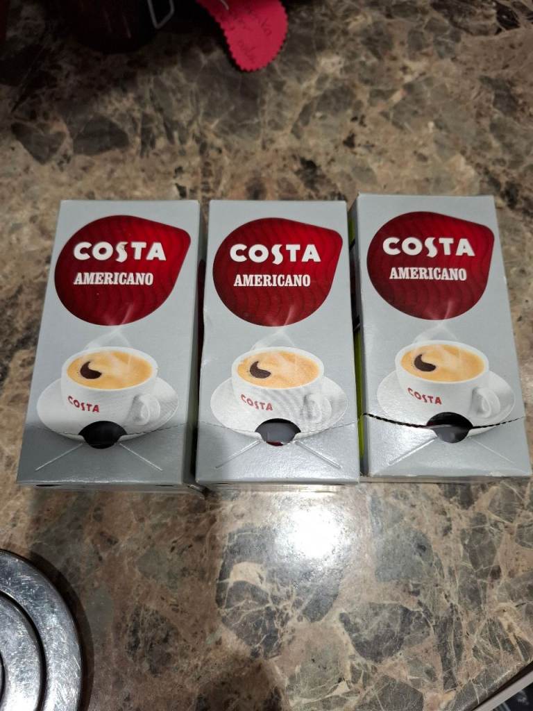 3 x tassimo costa Americano coffee pods