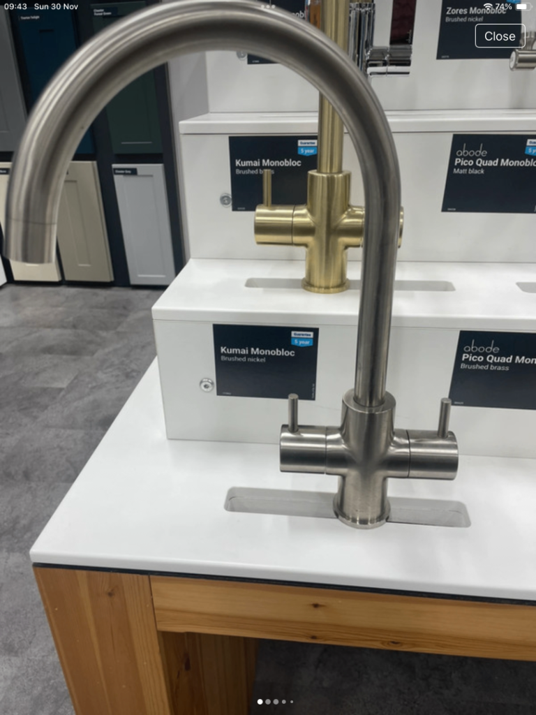 Kitchen mixer tap brushed nickel unused