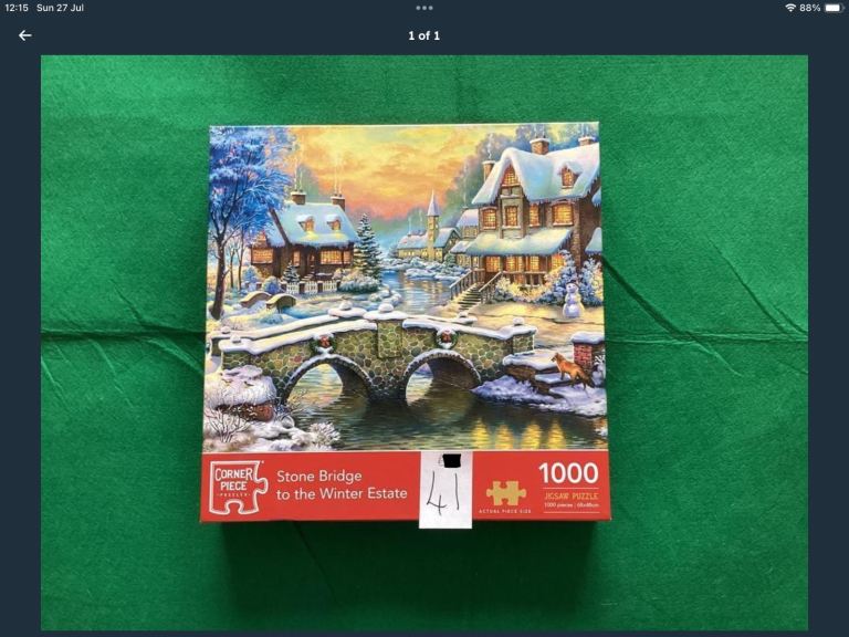 1000 piece Stone Bridge to the Winter Estate puzzle *ALL PUZZLES 4 for £10*