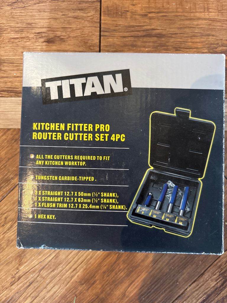 Titan Kitchen fitter Router cutter set