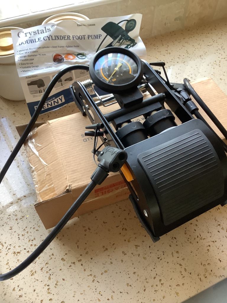 Denny brand new double cylinder car foot pump