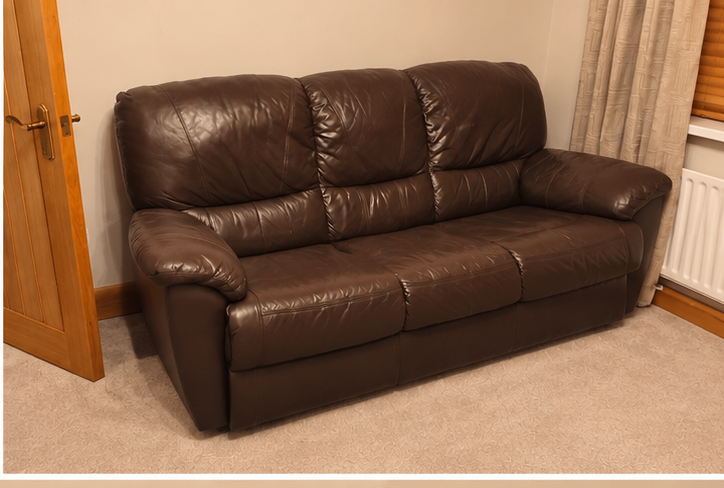 SOLD SOLD SOLD  3 PIECE RECLINER LEATHER SUITE